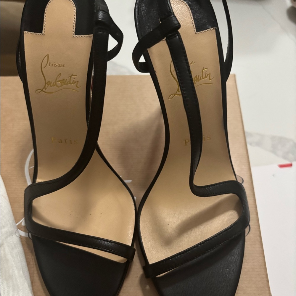 Christian Louboutin Black Strappy Heels